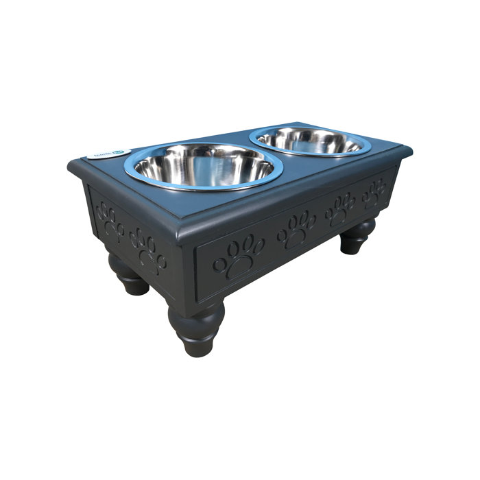 Iconic Pet Sassy Paws Mehrzweck-Hundebett Mit Futternapf – Aus Holz, Mit Stauraum